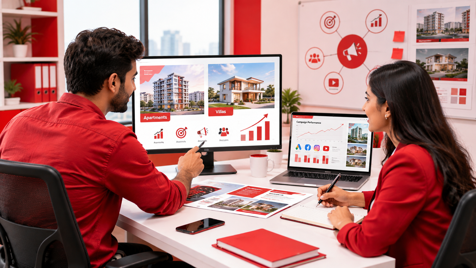 Marketing campaign for a plotted development in a Hyderabad growth corridor