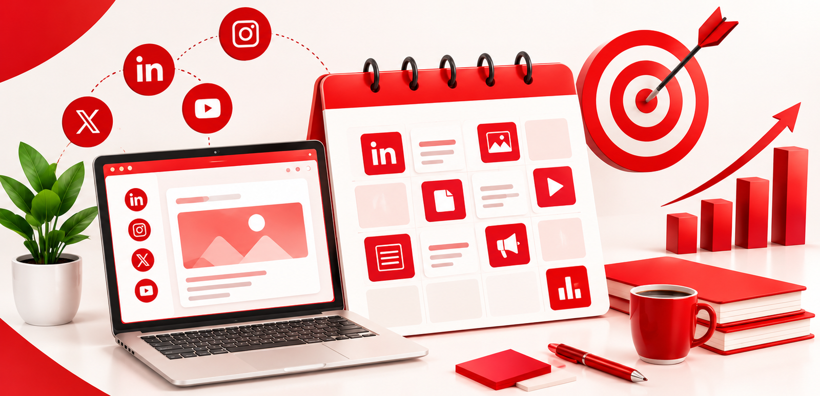LinkedIn and social content plan for a B2B company in Hyderabad