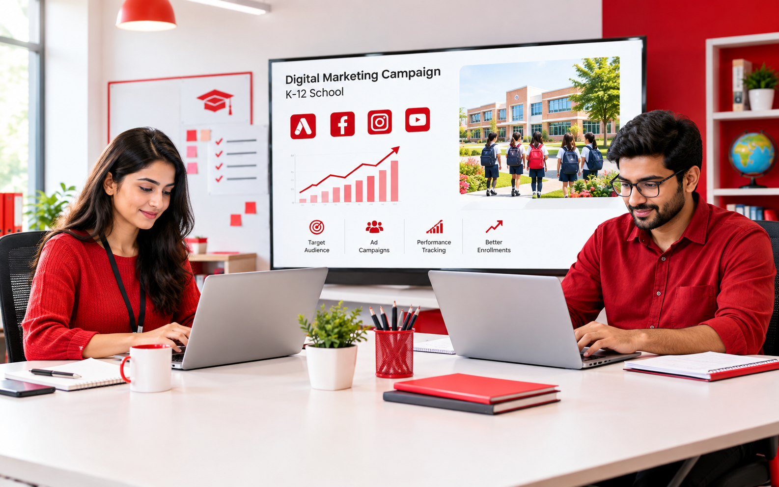 Digital marketing campaign for a K-12 school in Hyderabad