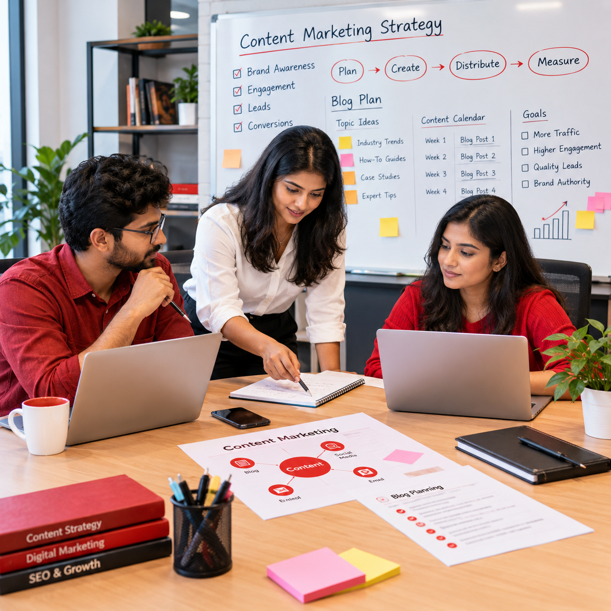 Content marketing strategy and blog planning for a Hyderabad business