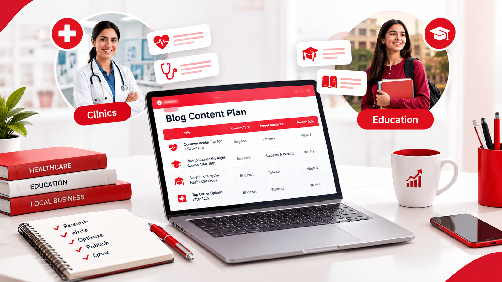 First blog content plan for a local Hyderabad business