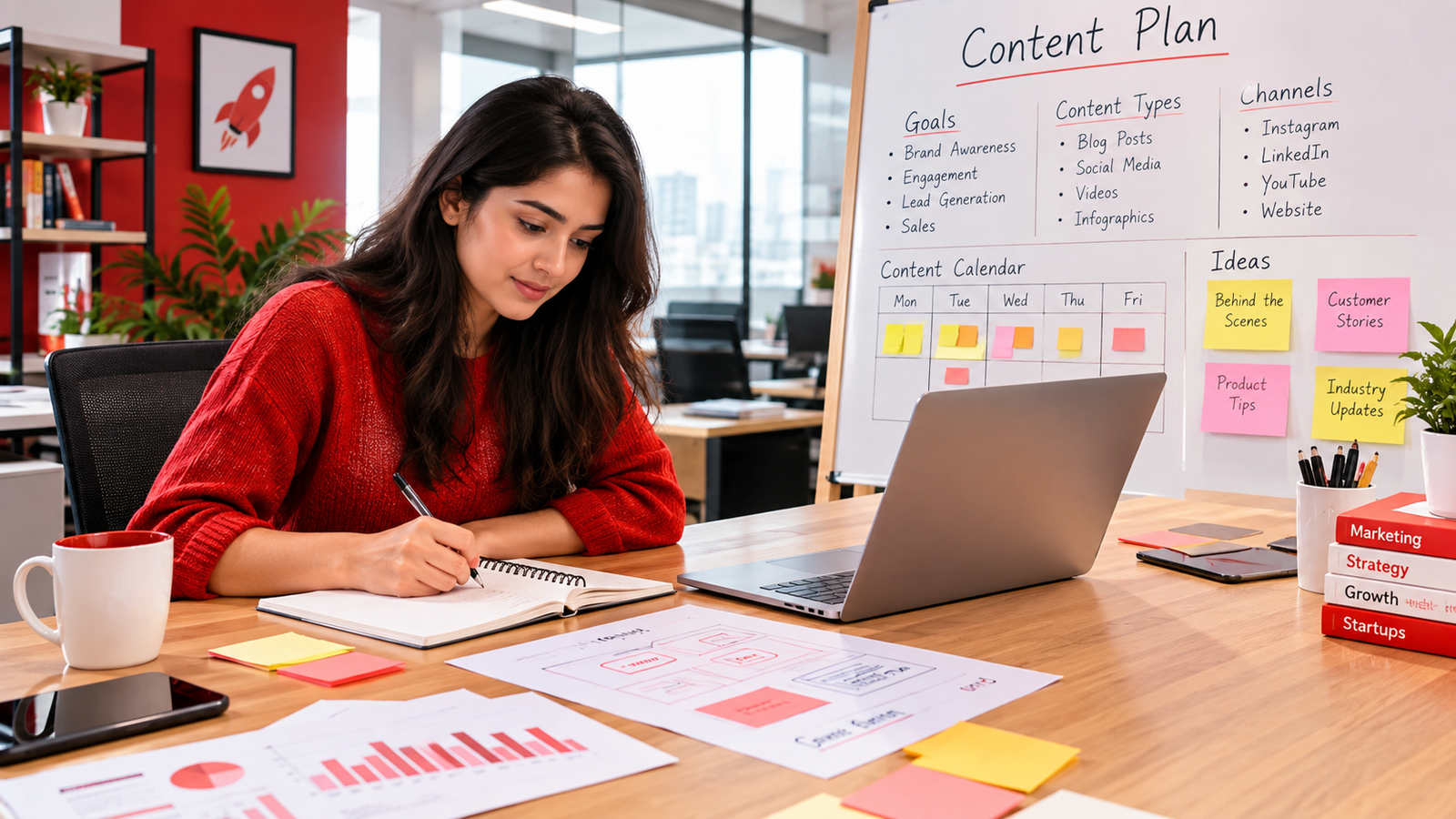 Thought leadership content plan for a Hyderabad startup