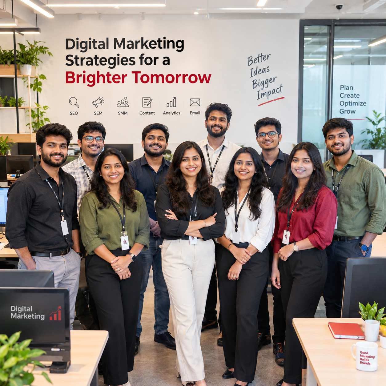 Pixel Ranks Media specialists working on SEO, ads, and content for clients