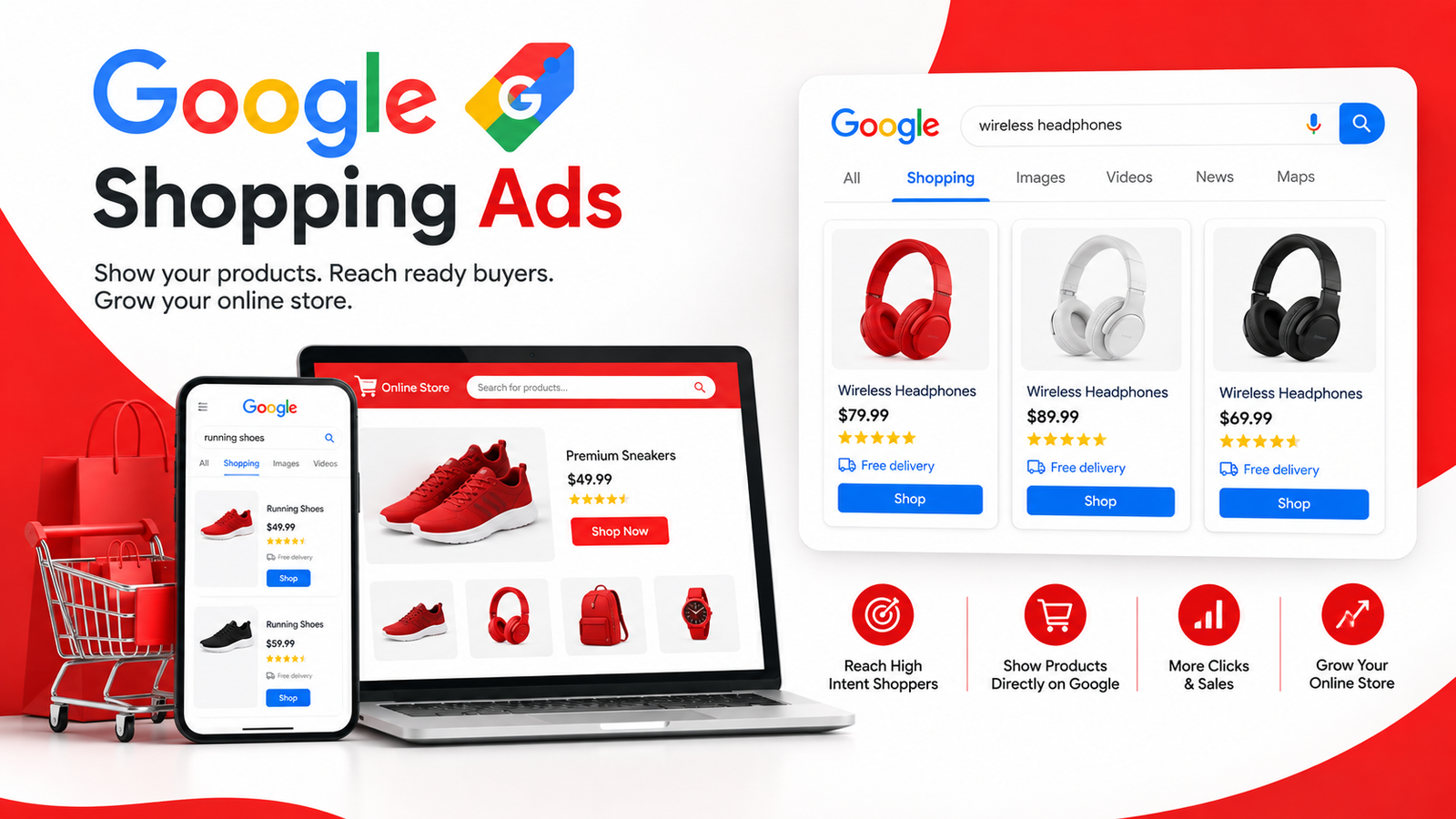 Google Shopping ads for an online store