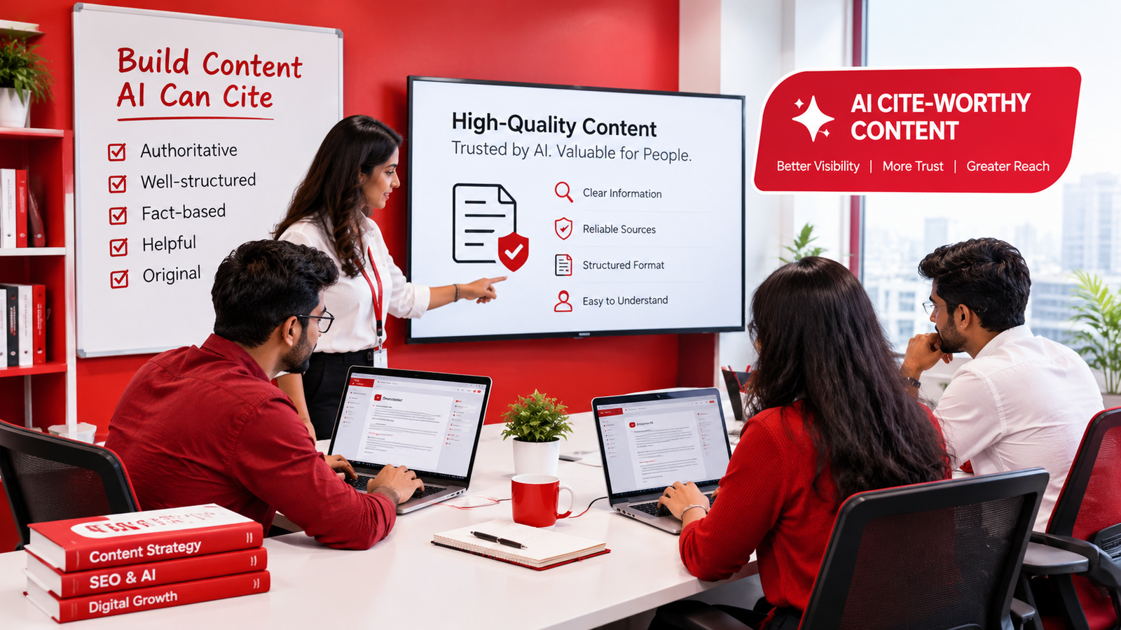 Building content designed to be cited as a source by AI answer engines
