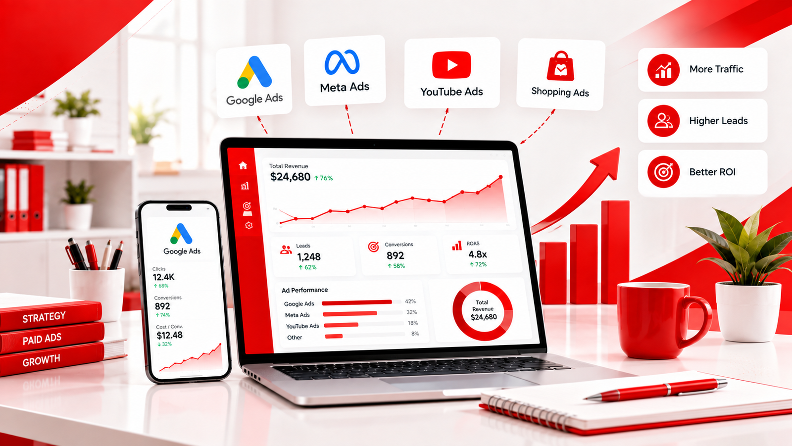 Lead tracking and cost per acquisition dashboard for a Hyderabad service business