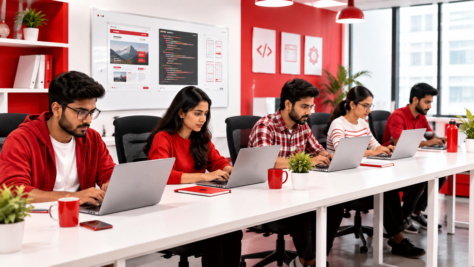 Website design and development team working in Hyderabad