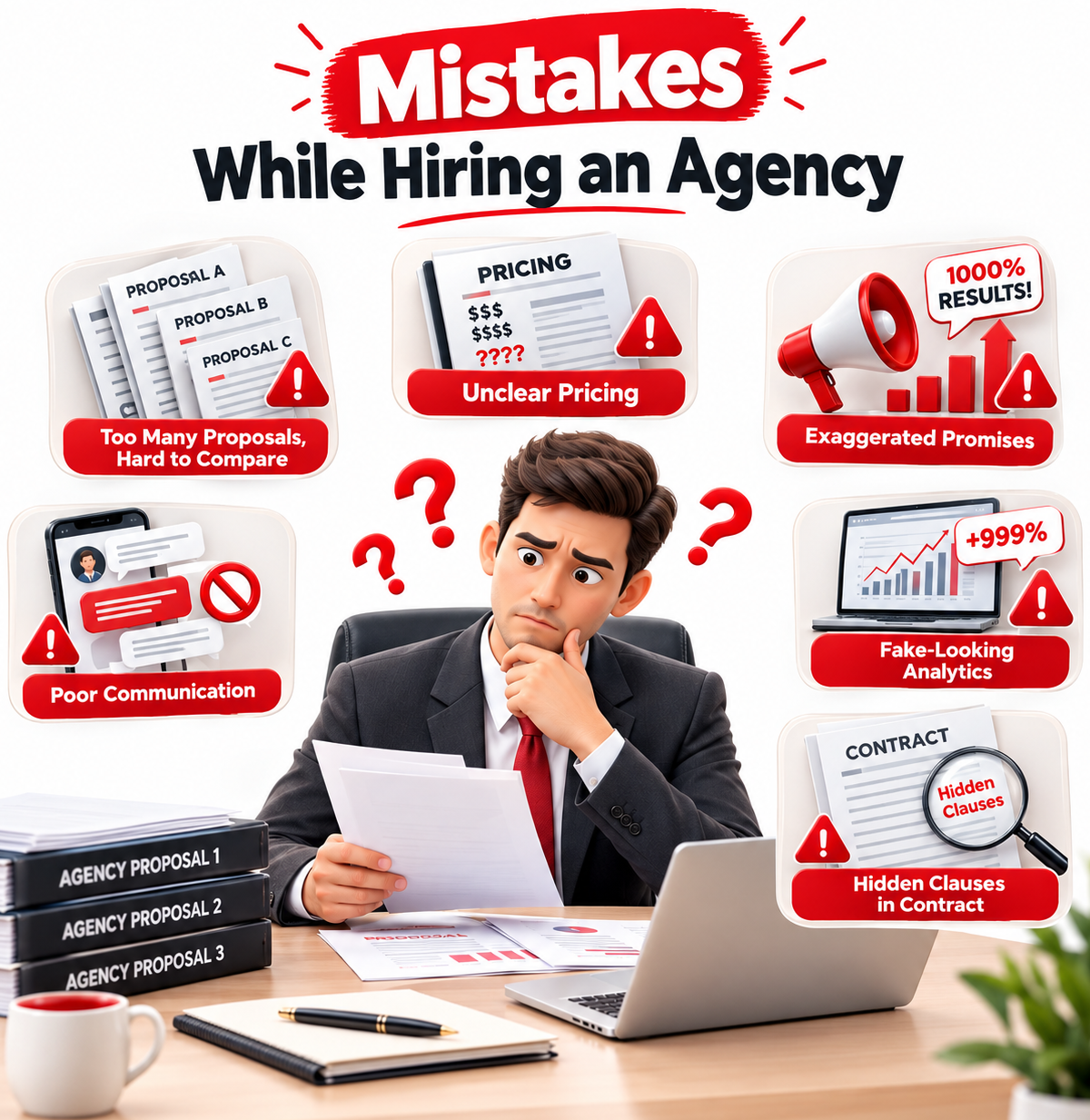 Common mistakes businesses make when hiring a marketing agency