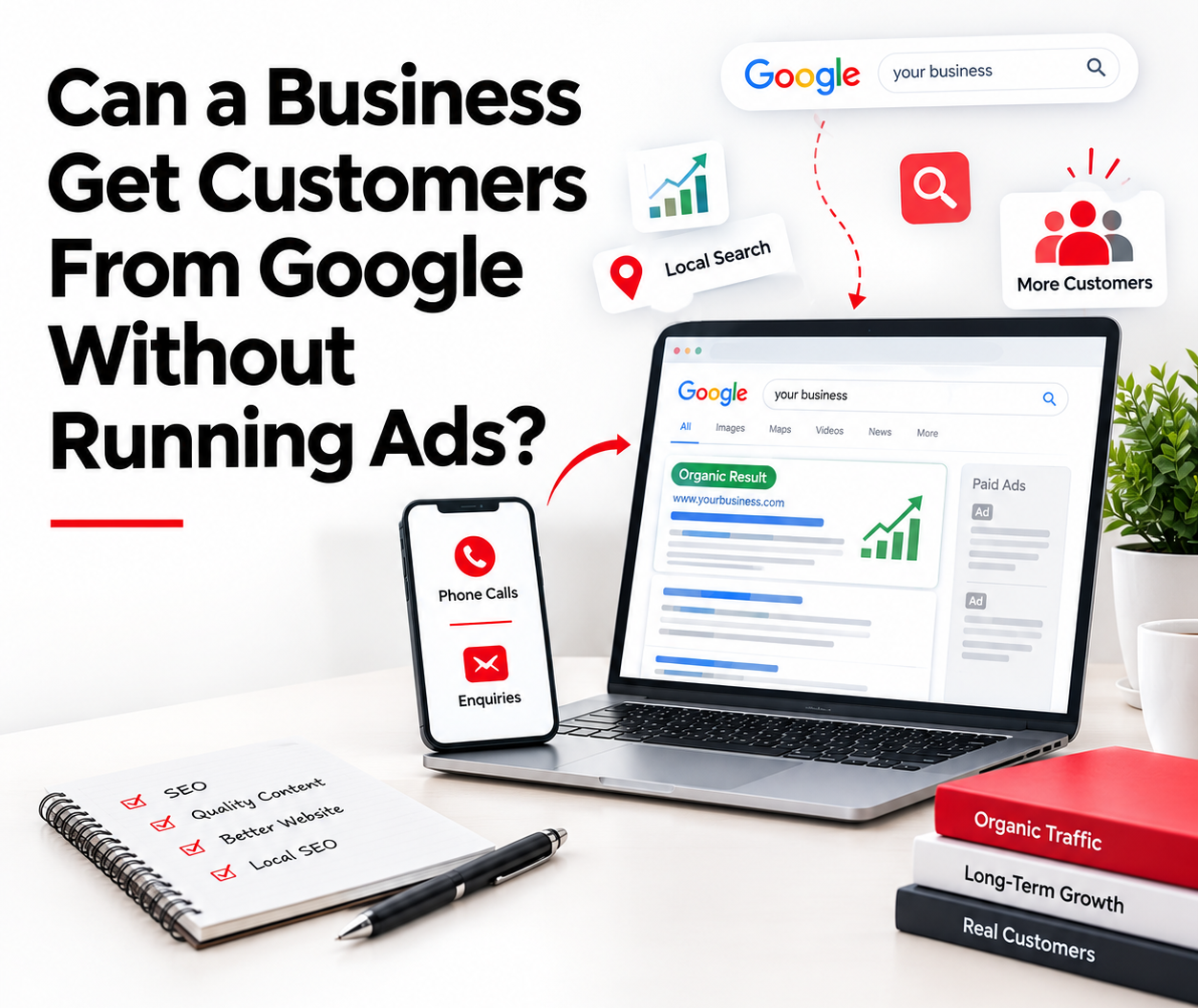 Can a Business Get Customers From Google Without Running Ads?